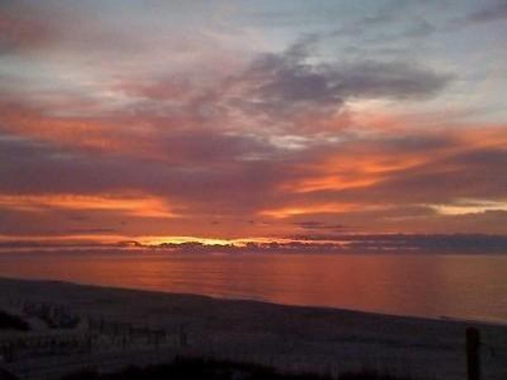 Amazing fall sunrise from the oceanfront deck (looking east)